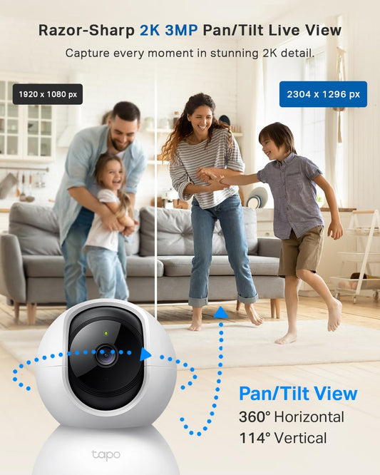 Tapo C210 2K 3MP Pan/Tilt Indoor Security Camera