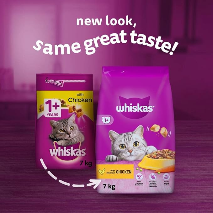 Whiskas 1+ Adult Dry Cat Food (Chicken) 7kg