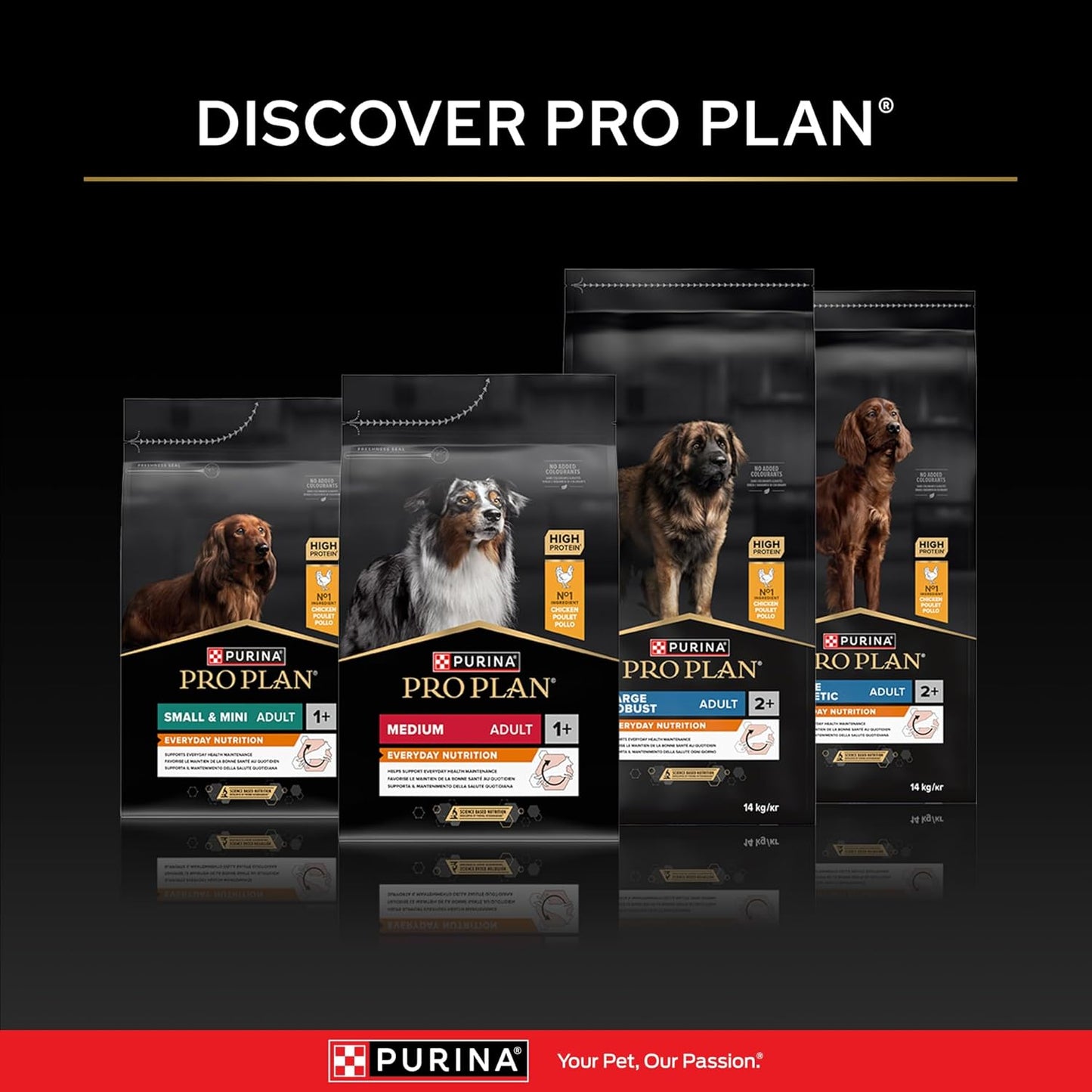 PRO PLAN Medium Sensitive Skin Adult 1+ Dry Dog Food Salmon 14kg Pack