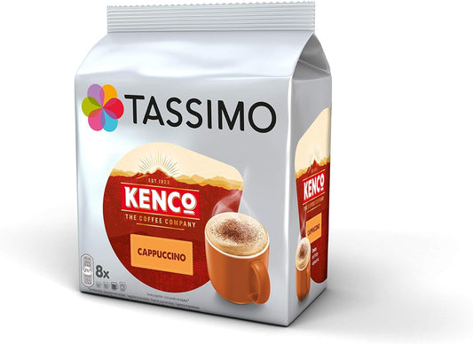 Tassimo Kenco Flat White Coffee Pods - 10 Packs (Total 80 Flat White Milky Coffee Drinks)