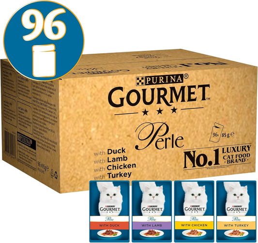 GOURMET Perle Chef's Collection Mini Fillets in Gravy Wet Cat Food 96x85g