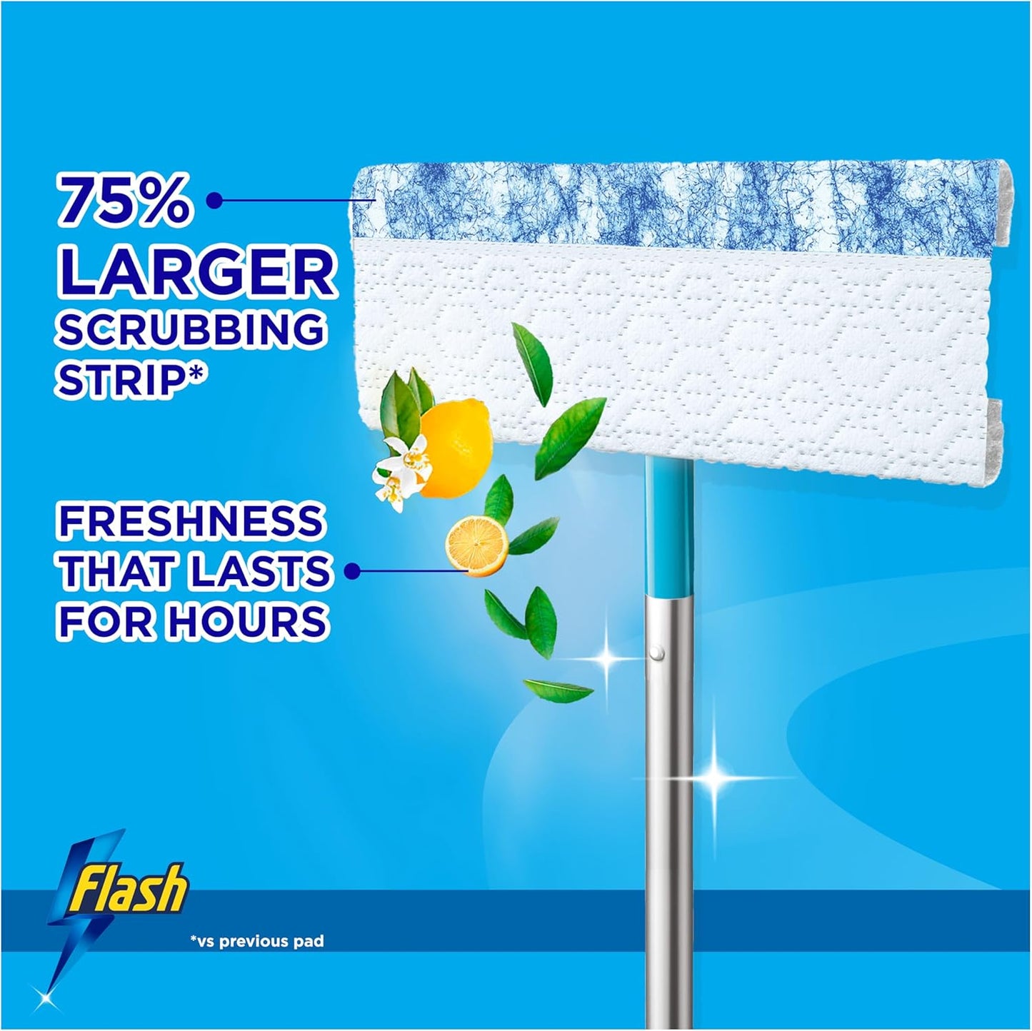 Flash Speedmop Wet Floor Cleaning Wipes, 48 Cloths (24 x 2), Antibac Lemon Multi-Surface