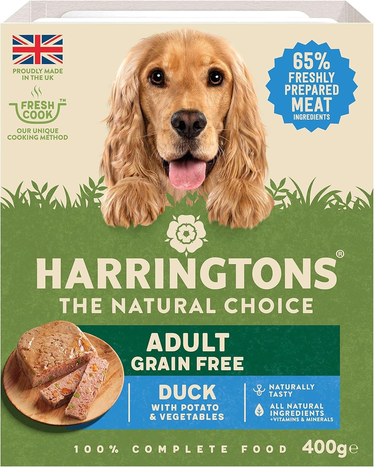 Harringtons Complete Wet Tray Grain Free Hypoallergenic Adult Dog Food Mixed Bumper Pack 16x400g