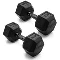 Adjustable Dumbbell Set with Fast Weight Adjustment, 15lb Rubber Hex Dumbbells, and 7lb Neoprene Dumbbells