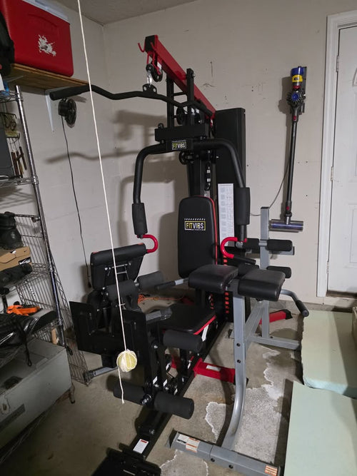 Fitvids Multifunctional Home Gym Equipment with 160 lbs Weight Stack