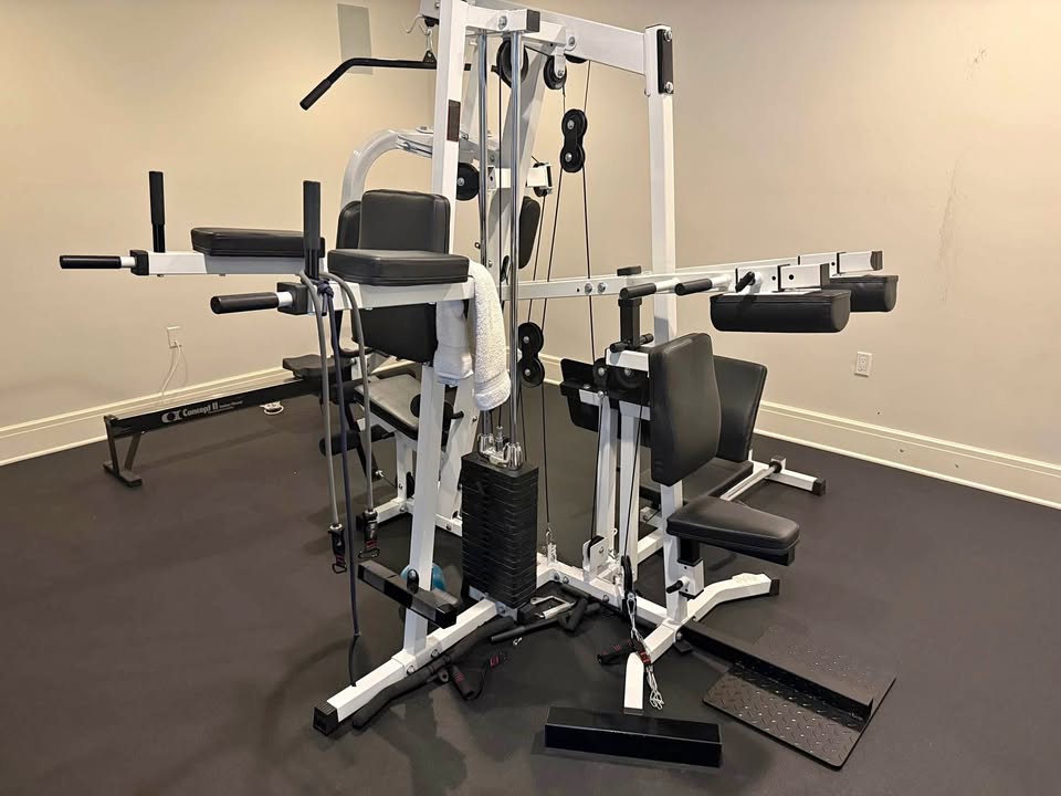 Pro-Series Multi-Station Home Gym – All-in-One Workout Machine with Weight Stack, Dip Station, Leg Press, and Pulley System for Full Body Strength Training