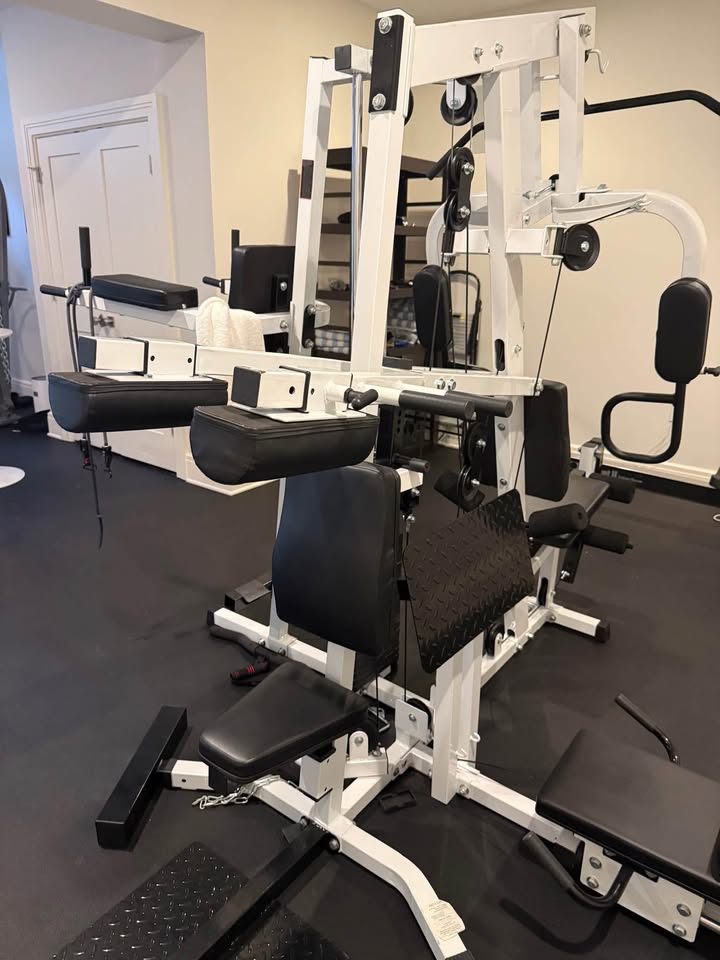 Pro-Series Multi-Station Home Gym – All-in-One Workout Machine with Weight Stack, Dip Station, Leg Press, and Pulley System for Full Body Strength Training