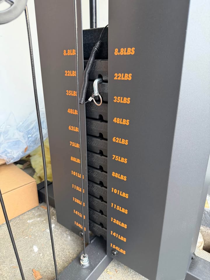 Multi-Functional Workout Station with 150lb Weight Stack, Chest Press, Lat Pull Down, Leg Extension & Preacher Curl Pad