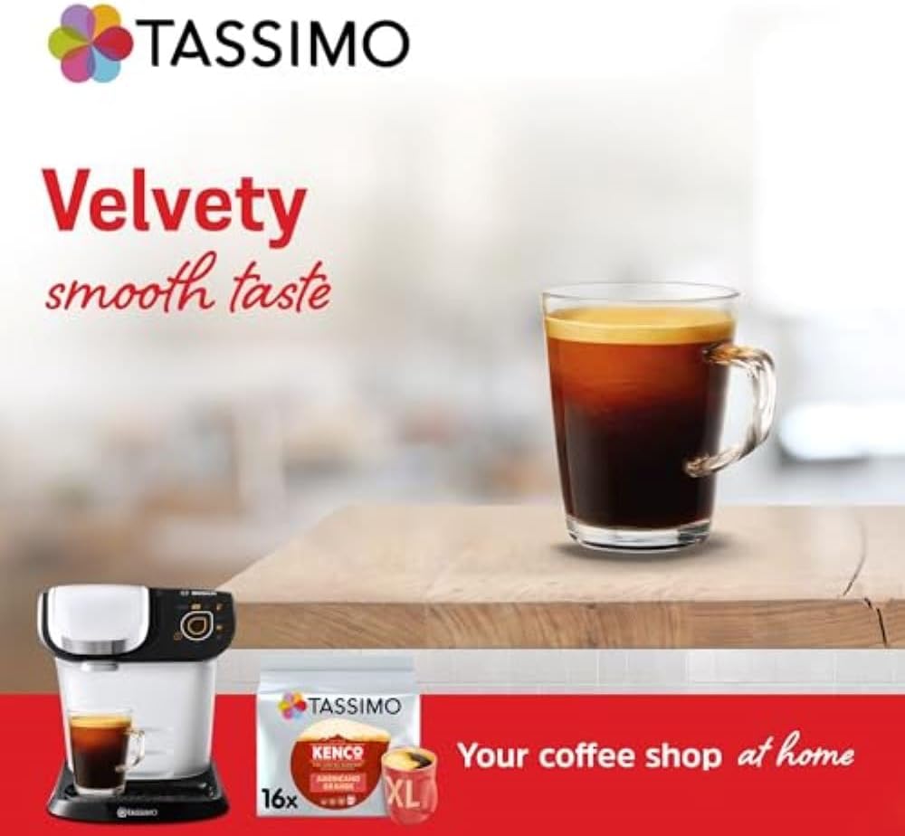 Tassimo Kenco Americano Grande XL Coffee Pods x16 (Pack of 5, Total 80 Drinks)
