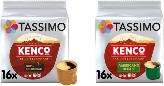 Tassimo Kenco Colombian Coffee Pods X16 (Pack of 5, Total 80 Drinks)