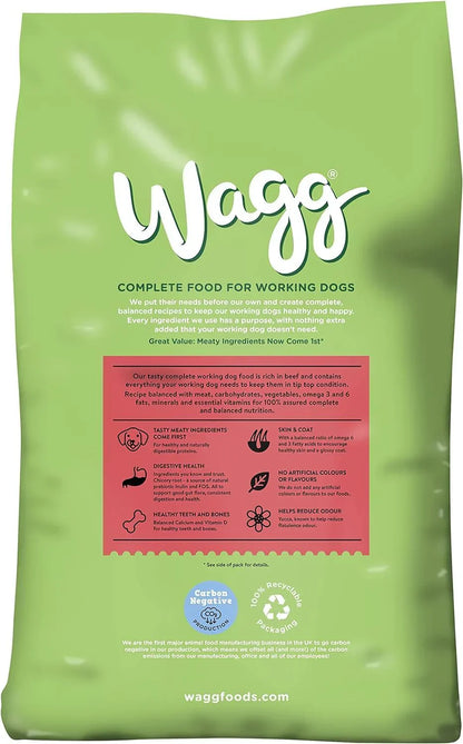 Wagg Active Goodness Complete Dry Adult Dog Food – Beef & Veg, 12kg