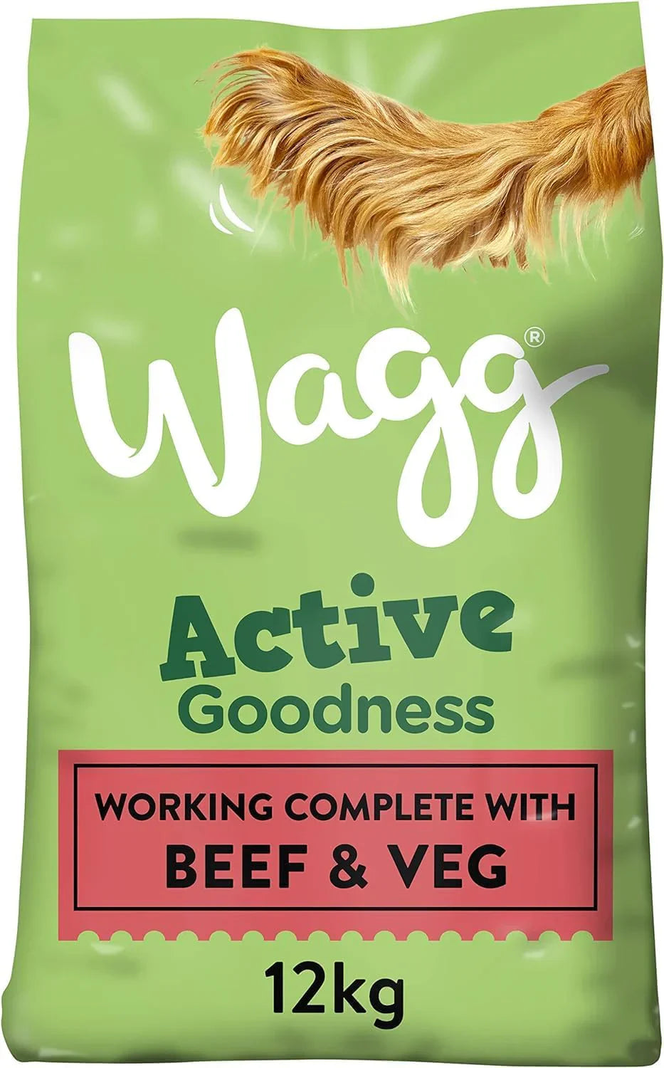 Wagg Active Goodness Complete Dry Adult Dog Food – Beef & Veg, 12kg