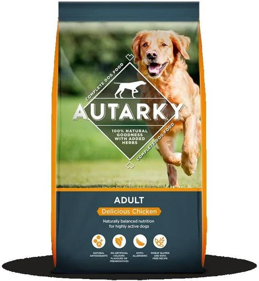 Autarky Hypoallergenic Delicious Chicken Dry Dog Food with Added Herbs, 12kg