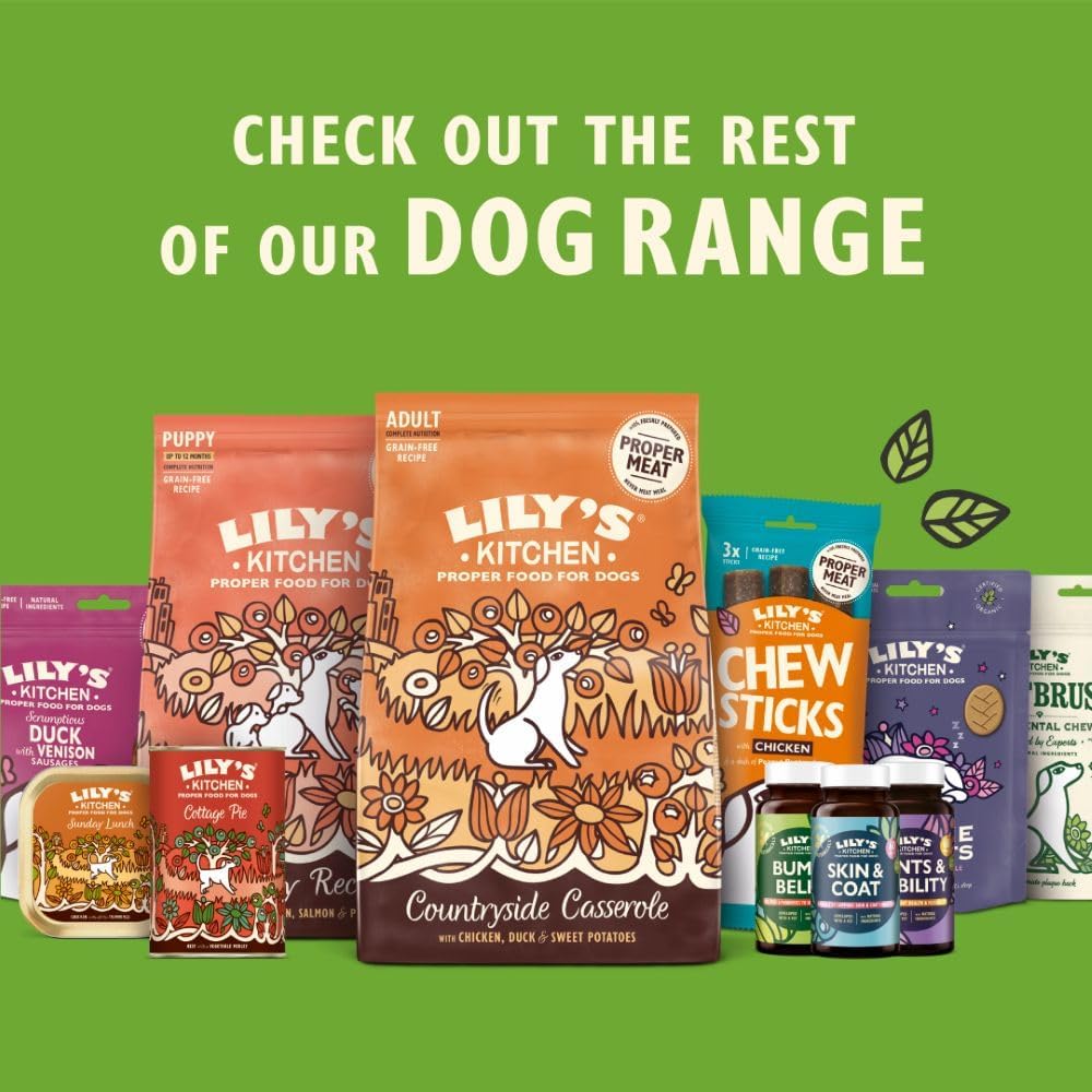 Lily's Kitchen Natural Adult Wet Dog Food Tins Grain-Free Recipe Variety Pack 12x400g