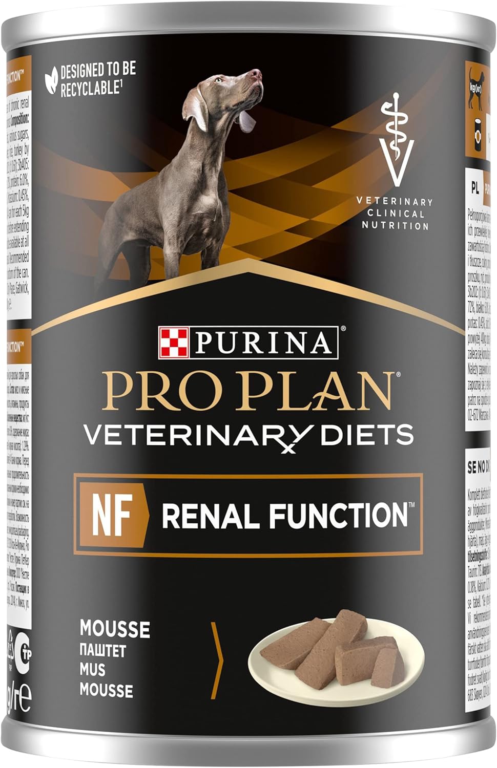 PRO PLAN VETERINARY DIETS NF Renal Function Mousse Wet Dog Food 400g (Pack of 12)