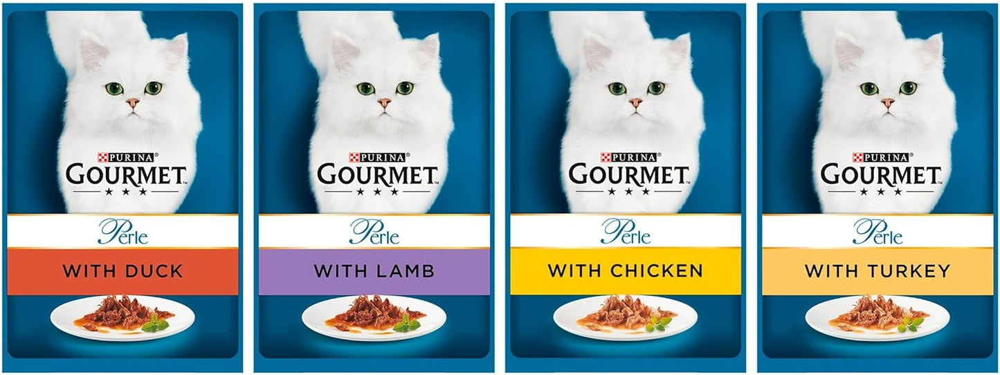 GOURMET Perle Chef's Collection Mini Fillets in Gravy Wet Cat Food 96x85g