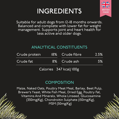 Skinner’s Field & Trial Light & Senior – Complete Dry Dog Food, Ideal for Older, Overweight or Less Active Dogs, 15kg