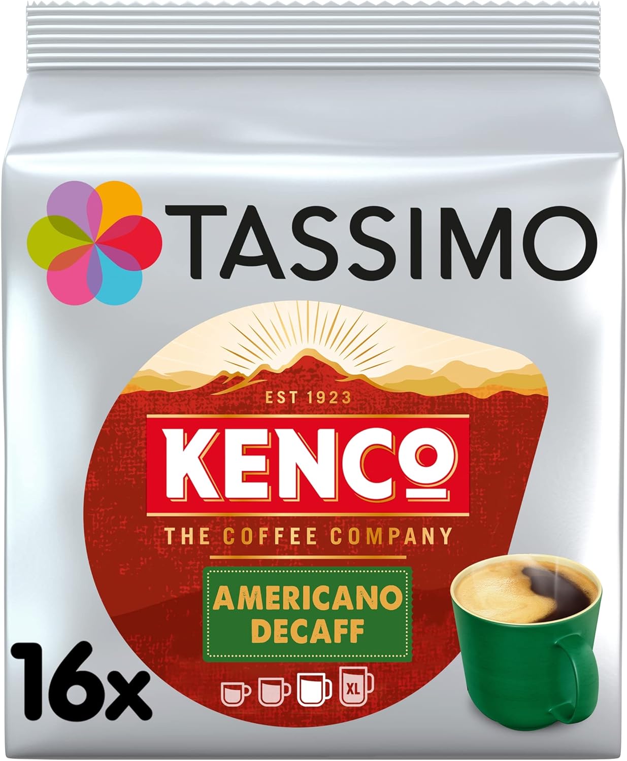 Tassimo Kenco Colombian Coffee Pods X16 (Pack of 5, Total 80 Drinks)