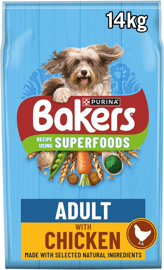 BAKERS Superfoods Adult Dry Dog Food Chicken with Vegetables 14kg