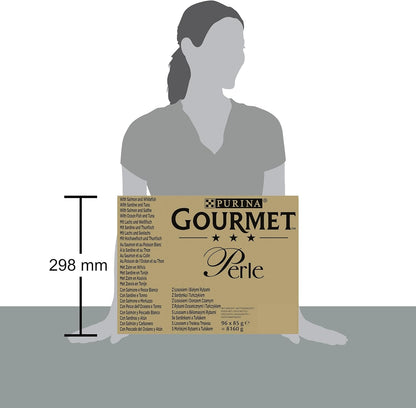 GOURMET Perle Seaside Duo Mini Fillets in Gravy Wet Cat Food 96x85g