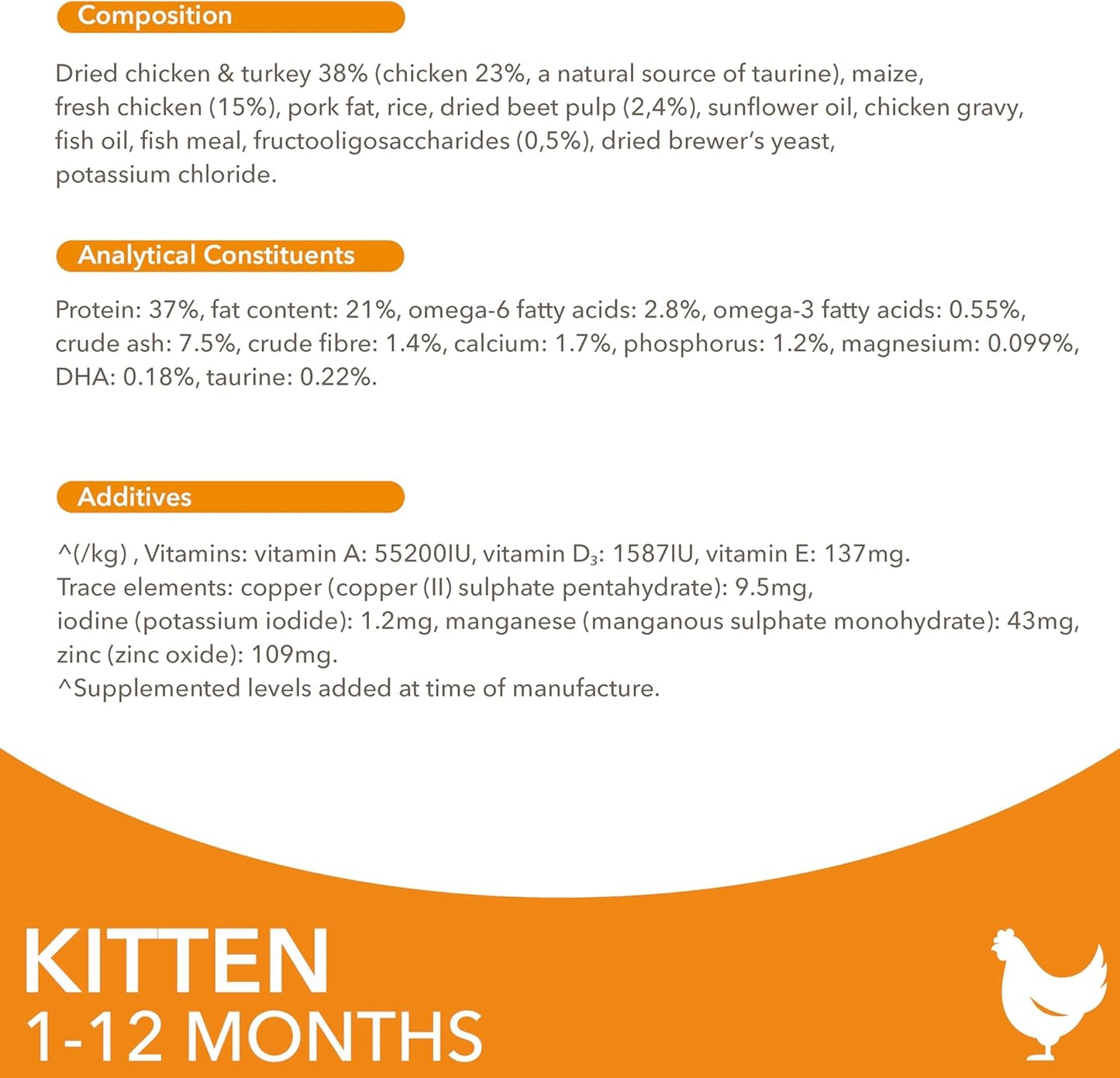 IAMS Kitten Complete Dry Cat Food Chicken 10kg - For Healthy Growth