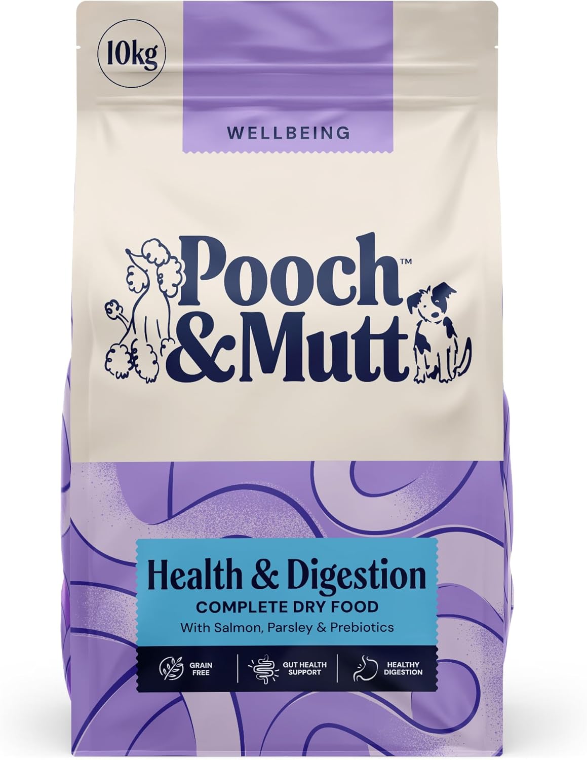Pooch & Mutt - Health & Digestion, Complete Dry Dog Food (Grain Free), Salmon and Sweet Potato, 10kg