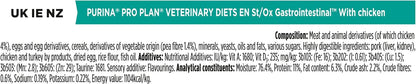 PRO PLAN VETERINARY DIETS EN Gastrointestinal Chicken Wet Cat Food 10x85g (Pack of 4)