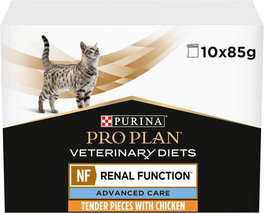PRO PLAN VETERINARY DIETS Advanced Care NF Renal Wet Cat Food 10x85g (Pack of 4)
