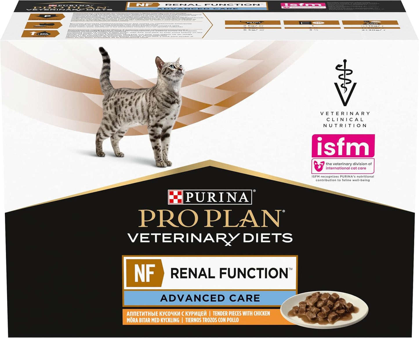 PRO PLAN VETERINARY DIETS Advanced Care NF Renal Wet Cat Food 10x85g (Pack of 4)
