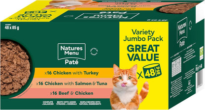 Natures Menu Wet food for Adult Cats - Multipack Paté - 12 x 85g