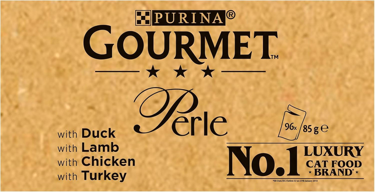 GOURMET Perle Chef's Collection Mini Fillets in Gravy Wet Cat Food 96x85g