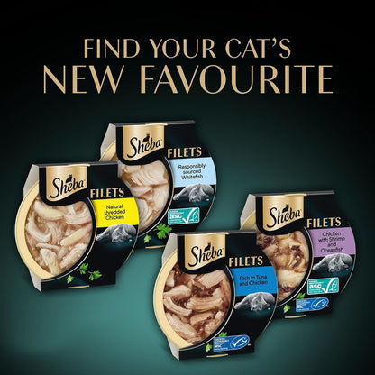 SHEBA Filets Adult Cat Food With Chicken in gravy 32x60g Tray