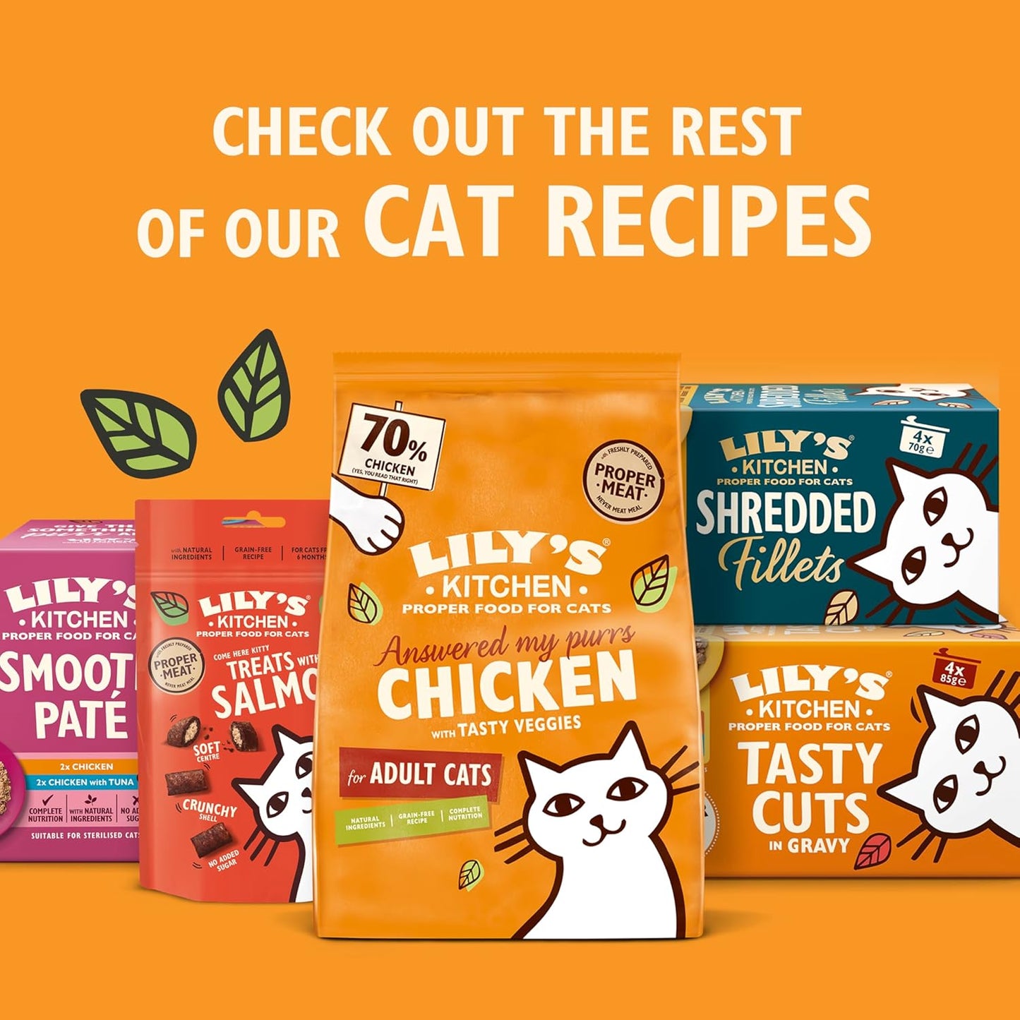 Lily’s Kitchen Tasty Cuts in Gravy Complete Nutrition, Cat Wet Food Multipack (48x85g) Tins for Adult Cats, With Freshly Prepared Meat & Offal, Grain-free Recipe, Suitable for Sterilised Cats