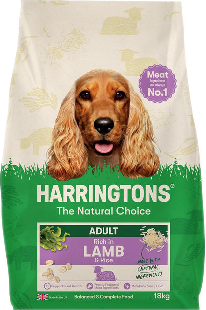Harringtons Complete Dry Adult Dog Food Lamb & Rice 18kg - Made with All Natural Ingredients (Packaging may vary)