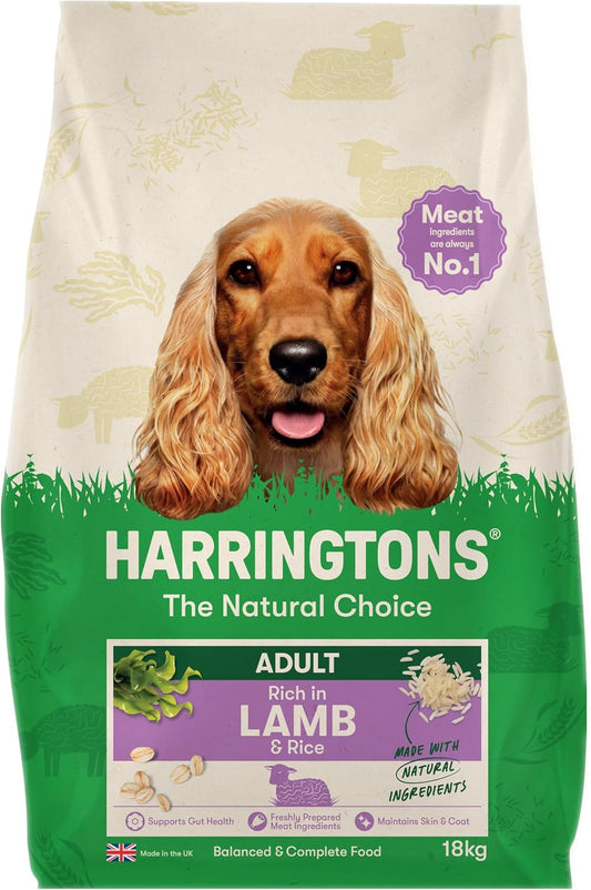 Harringtons Complete Dry Adult Dog Food Lamb & Rice 18kg - Made with All Natural Ingredients (Packaging may vary)