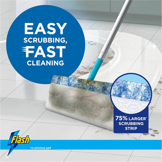 Flash Speedmop Wet Floor Cleaning Wipes, 48 Cloths (24 x 2), Antibac Lemon Multi-Surface