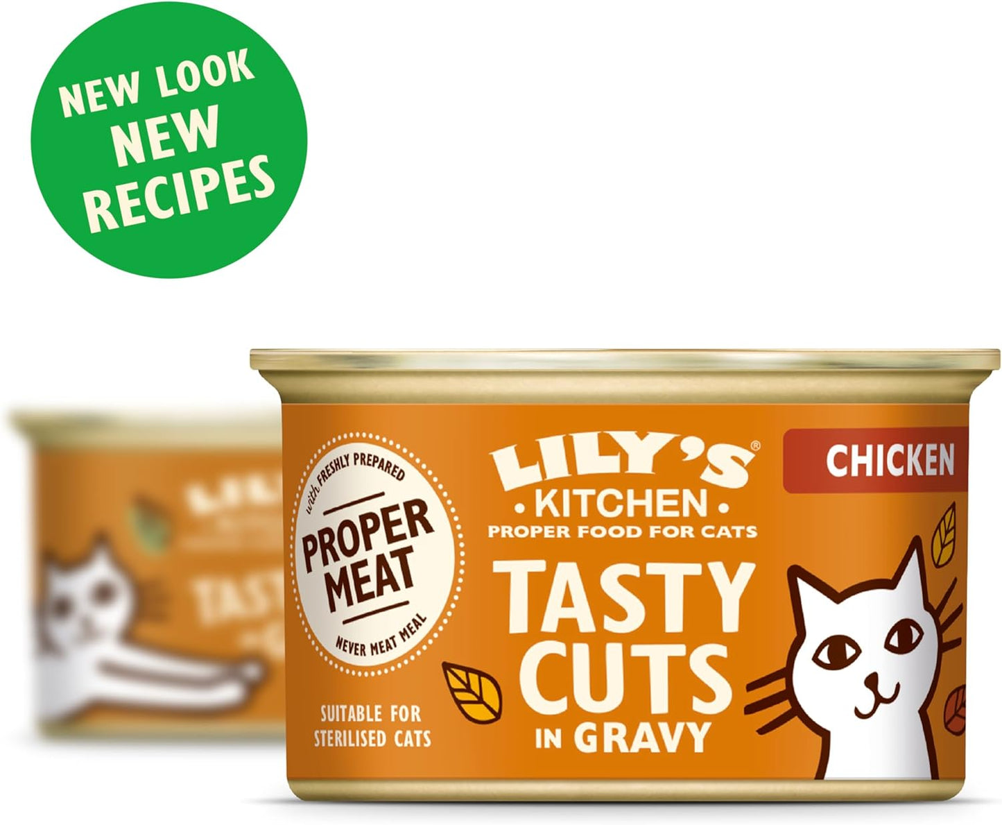 Lily’s Kitchen Made with a Natural Ingredients Tasty Cuts in Gravy with Chicken Adult Wet Cat Food 18 x 85g Tin