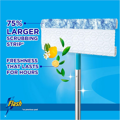 Flash Speedmop Wet Floor Cleaning Wipes, 48 Cloths (24 x 2), Antibac Lemon Multi-Surface