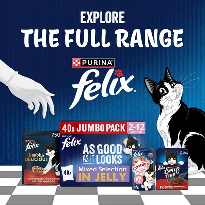 FELIX As Good As it Looks Kitten Mixed Selection in Jelly Wet Cat Food 40x85g