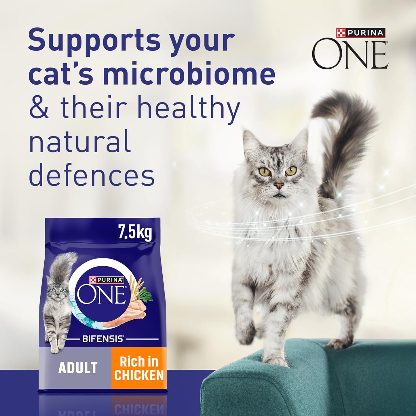 PURINA ONE Bifensis Adult Dry Cat Food Chicken 7.5kg Pack