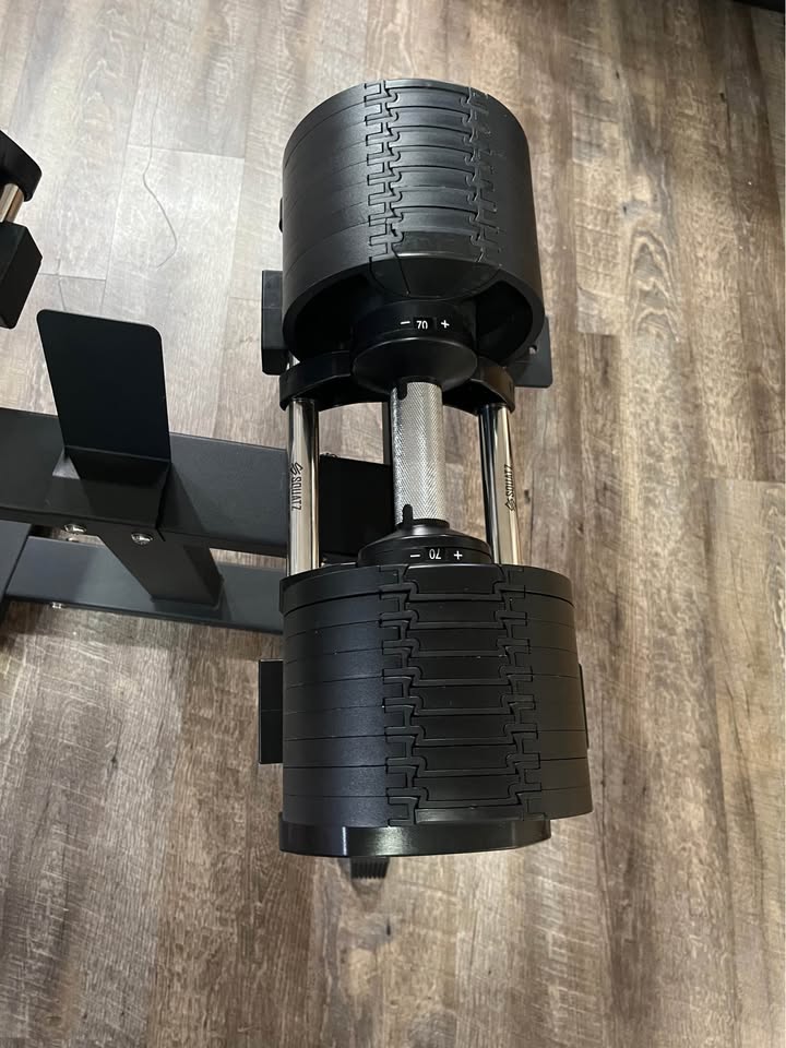 Adjustable Dumbbell Set (5-80 lbs) with Heavy-Duty Storage Stand – Ultra-Fast Weight Adjustment System for Home Gym Strength Training