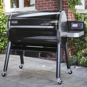 weber smokefire ex6 wood fired pellet grill – black