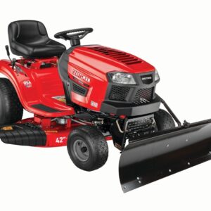 craftsman riding lawn mower with snow plow