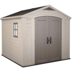 keter factor 8×8 foot large resin outdoor shed