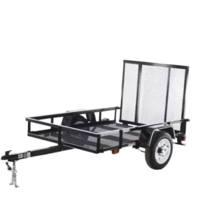 carry on trailer 4′ x 7′ mesh floor utility trailer with gate