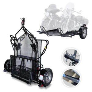 go! series dual rail ride up folding motorcycle trailer discounted