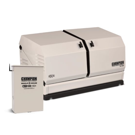champion 14 kw axis home standby generator with 100 amp whole house switch (ca)