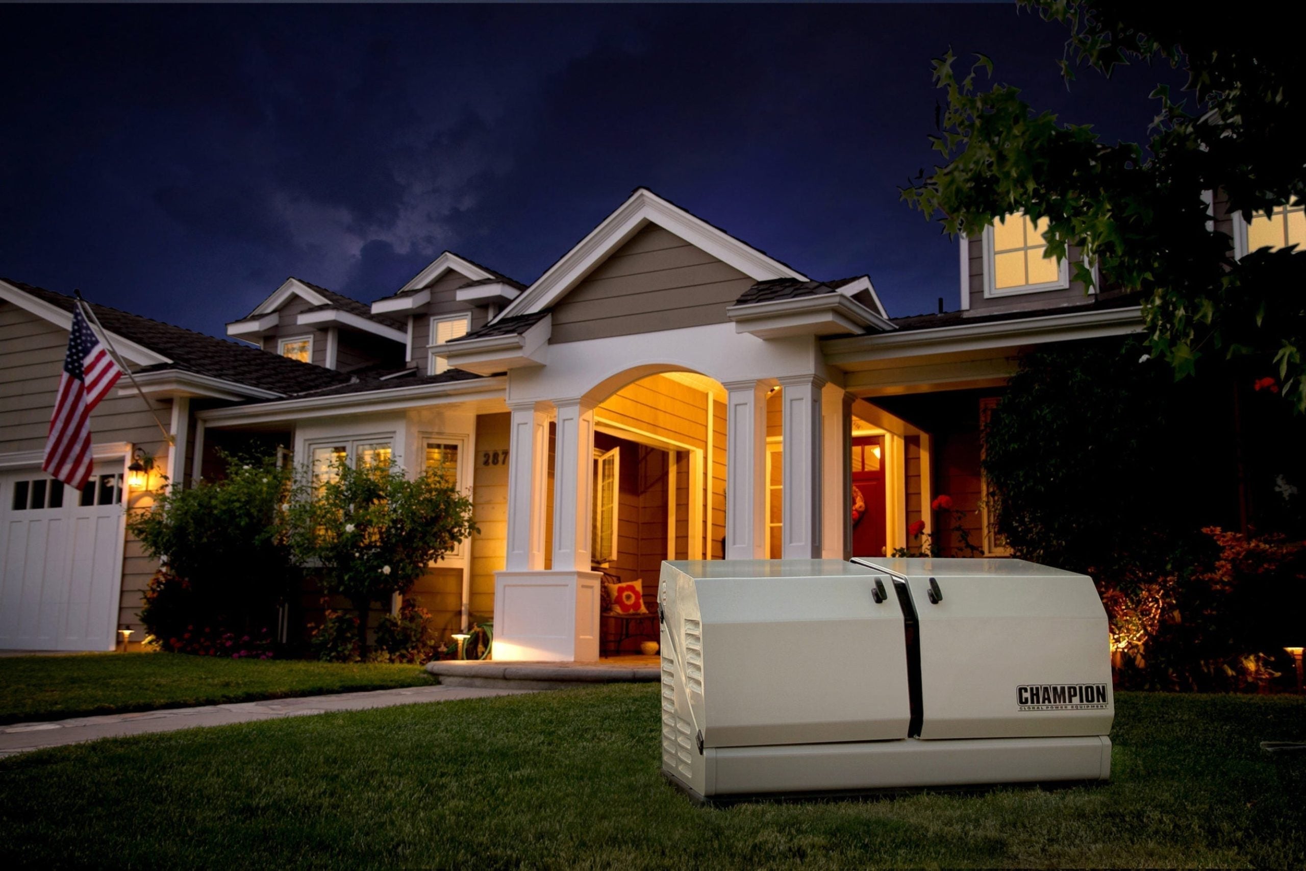 champion 14 kw axis home standby generator with 200 amp whole house switch (ca)
