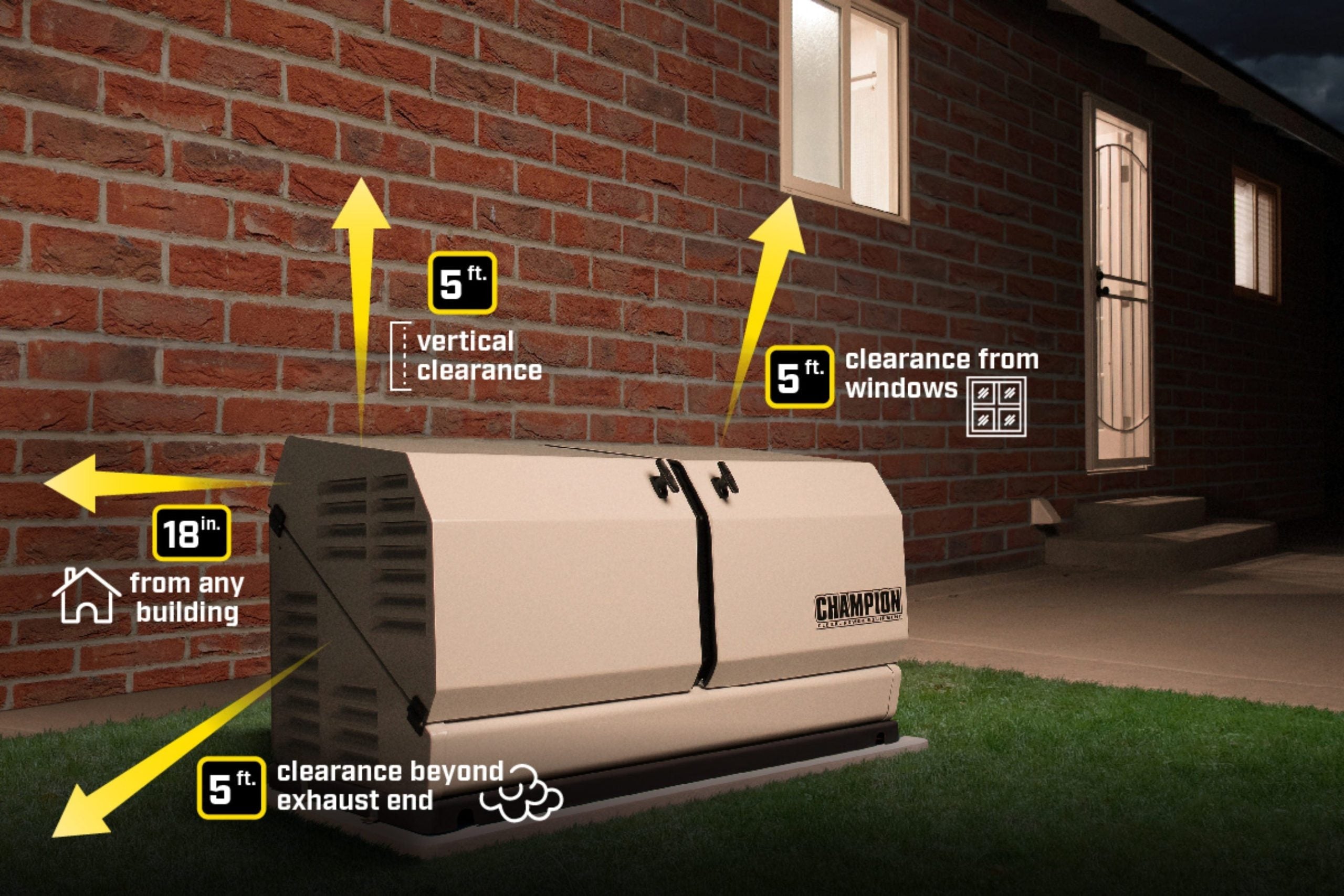 champion 14 kw axis home standby generator with 200 amp whole house switch (ca)