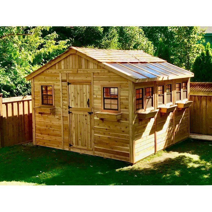 12 ft. w x 12 ft. d cedar wood sunshed garden shed 12 ft. w x 12 ft. d cedar wood sunshed garden shed